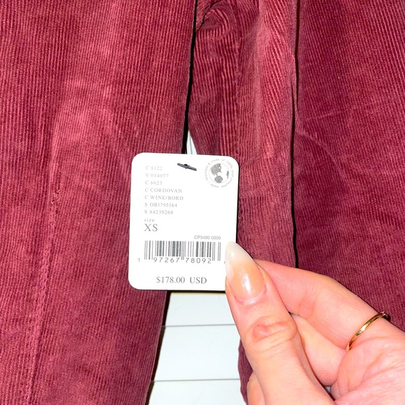 Free People We the Free Jayde Cord Flare Jumpsuit in Cordovan NWT - Picture 6 of 6